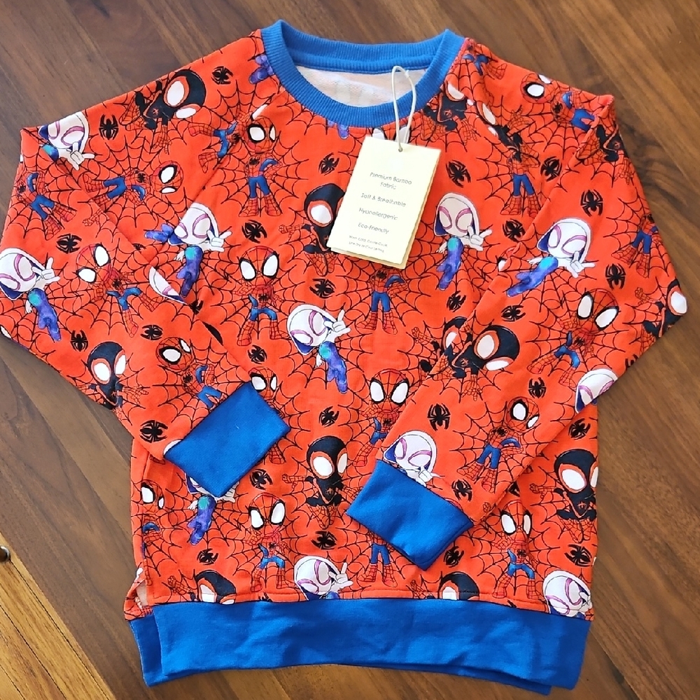 Red Spider-Man Themed Sweatshirt